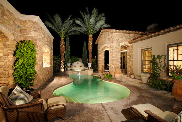 Twilight real estate photography of a luxury home in Palmdale California