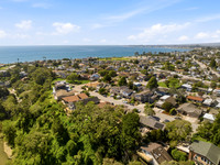 Aerial real estate photography of a luxury home in Emerald Hills California