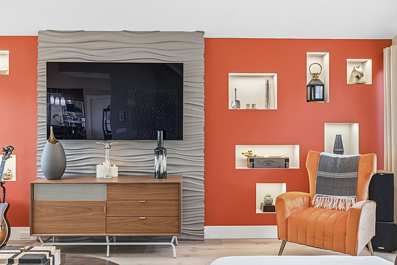 Luxury interior real estate photography of an Emerald Hills home