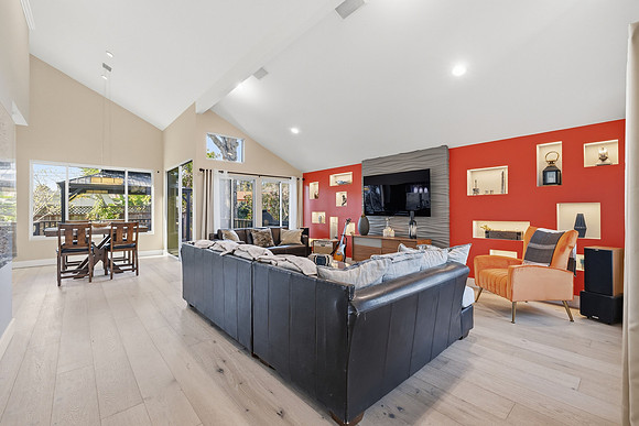 Luxury interior real estate photography of an Emerald Hills home