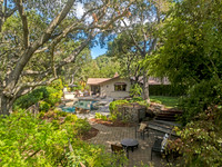 Aerial real estate photography of a luxury home in Los Gatos California