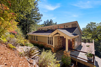Aerial real estate photography of a luxury home in Los Gatos California