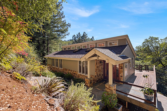 Aerial real estate photography of a luxury home in Los Gatos California
