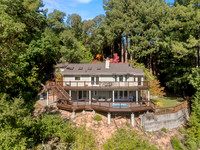 Aerial real estate photography of a luxury home in Los Gatos California