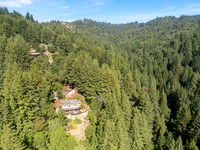 Aerial real estate photography of a luxury home in Los Gatos California