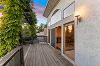 Twilight real estate photography of a luxury Hayward home at sunset