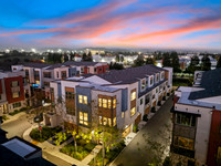 Twilight real estate photography of a luxury Dublin home at sunset