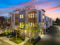 Twilight real estate photography of a luxury Dublin home at sunset