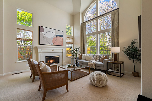 Luxury interior real estate photography of a Santa Cruz home