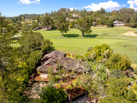 Aerial real estate photography of a luxury home in Santa Cruz California