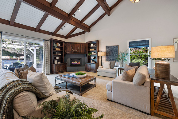 Luxury interior real estate photography of an Emerald Hills home