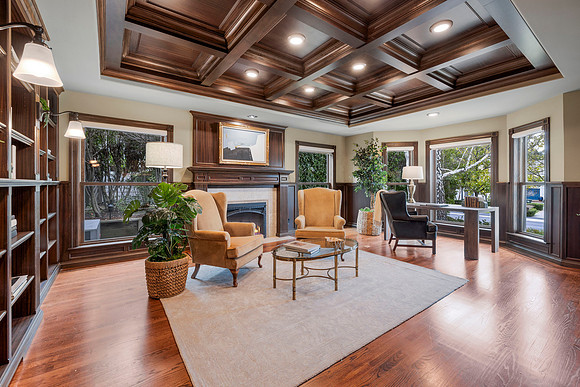 Luxury interior real estate photography of an Emerald Hills home