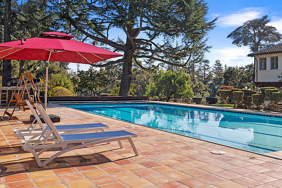 Daytime real estate photography of a historic luxury property in San Jose California